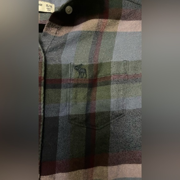 Abercrombie Kids Flannel Button Down Size 15/16 - Picture 5 of 5